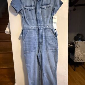 Good American Light Blue Denim Jumpsuit